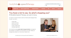 Desktop Screenshot of bodylinkspeechtherapy.com