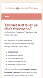 Mobile Screenshot of bodylinkspeechtherapy.com